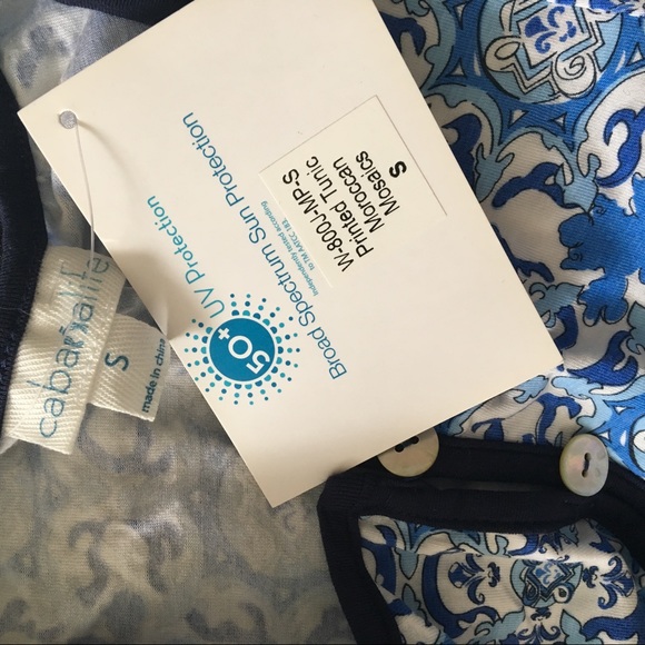 Moroccan print long Sleeve baby doll dress Swim coverup - Picture 7 of 7